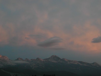 Coucher de Soleil sur la chaine du Vercors, Isre, France