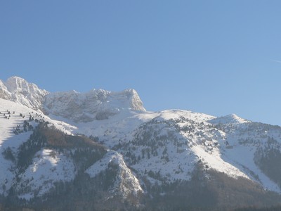 Chaine du Vercors vu de la plaine de Lans, Vercors, Isre, France