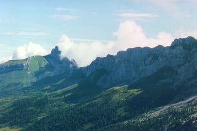 Le cornafion vu des pistes de ski de piste de Villard de Lans, Vercors, Isre, France