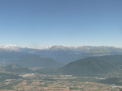 La chaine de Belledonne vu du pic saint Maichel, Vercors, France