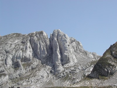 La chaine du Vercors vu des pistes de ski de piste de villard de Lans, Vercors, Isre, France